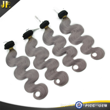 New hair style of ombre hair grey color indian body wave